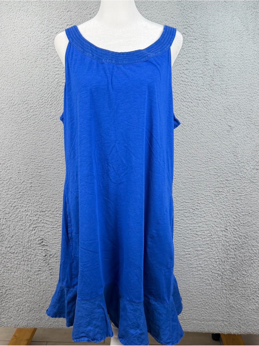 Tommy Bahama Sundress Womens XL Blue Sleeveless Marina Slub Preppy